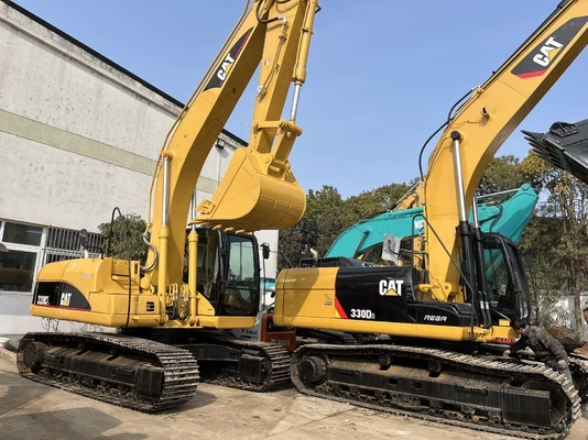 CAT 330D2 Excavadora usada com cilindro hidráulico Liyuan e balde de 0,3M3 em bom estado