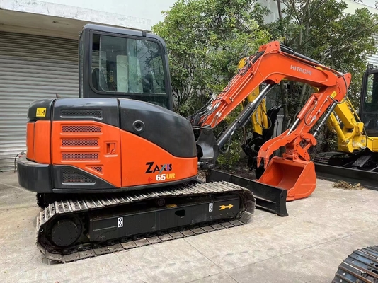 Excavadora Hitachi zx65ur de segunda mão com capacidade de balde de 0,1 m3 em boas condições