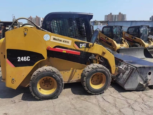 Carregador de rodas usado do Japão Caterpillar 246C com motor YUNNEI e tinta original