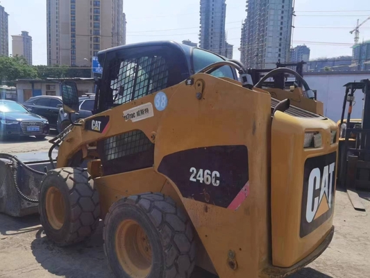 Carregador de rodas usado do Japão Caterpillar 246C com motor YUNNEI e tinta original