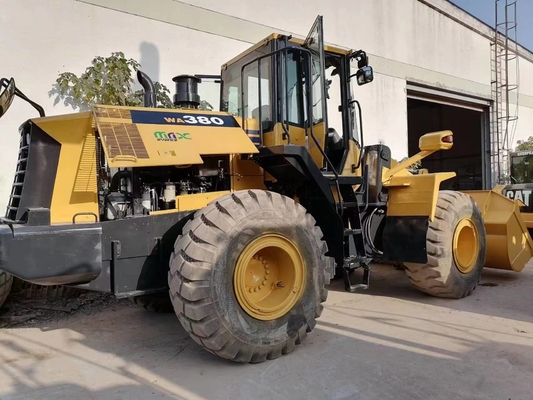 Carregador usado Komatsu WA380 de 20 toneladas com sistema totalmente hidráulico