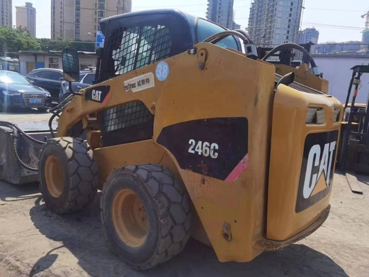 Usado CAT 246C Skid Steer Loader Wheel Loader com melhor economia de combustível e movimentação de terra