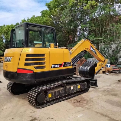 Escavação original SANY 55C com motor EPA e capacidade de balde de 0,35m3