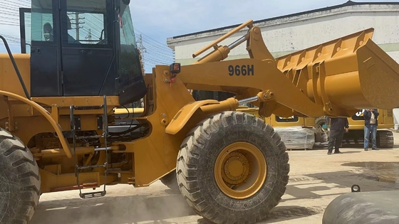 Rodas de tipo móvel Japão Carregador de rodas Caterpillar 966H usado e bomba hidráulica Denison