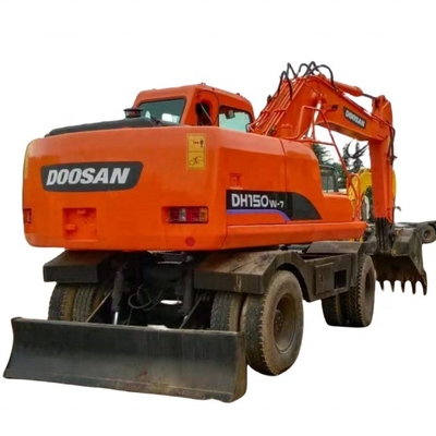 Excavadora usada Doosan DH150W-7 com motor HINO 15000 kg Peso da máquina e Japão