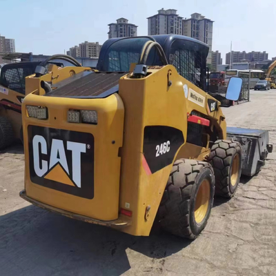 Motor YUNNEI pintura original usado Carreador de rodas Caterpillar 246C em excelente estado