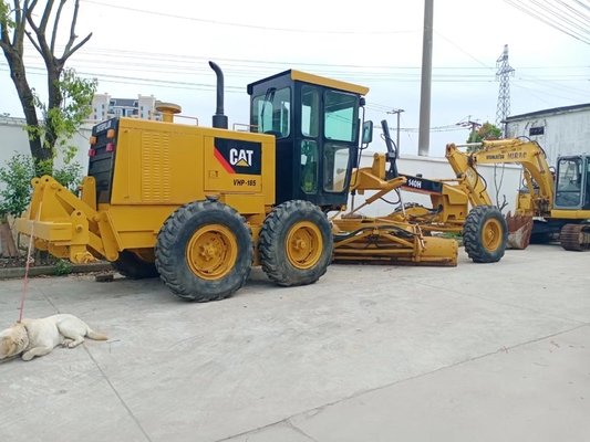 Japão Máquina Usada CAT 140H Grader Usada com 127KW Máquina de Roda Hidráulica