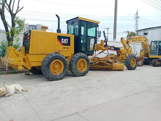Japão Máquina Usada CAT 140H Grader Usada com 127KW Máquina de Roda Hidráulica
