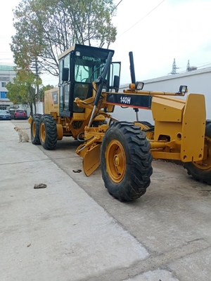 Japão Máquina Usada CAT 140H Grader Usada com 127KW Máquina de Roda Hidráulica