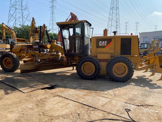 20 toneladas Peso de operação CAT 140K Grader usado Alta potência de escavação e ponto de venda único