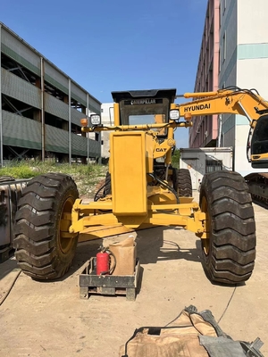 Lojas de reparação de máquinas usadas CAT140K Grader com motor Cummins e engrenagem de acionamento direto
