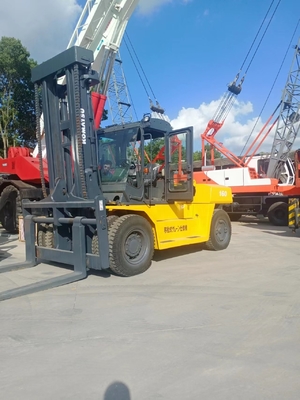 Elevador elétrico a diesel de segunda mão Komatsu FD160 de 16 toneladas com sistema hidráulico original em bom estado