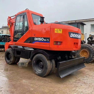 Japão Doosan DH150W-7 Excavadora com pintura original e capacidade de balde de 0,1m3 no Japão