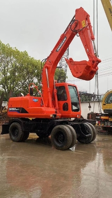 Japão Doosan DH150W-7 Excavadora com pintura original e capacidade de balde de 0,1m3 no Japão