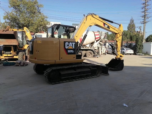 Excavadora diesel usada de 7 toneladas Caterpillar 307E2 de alta eficiência operacional do Japão