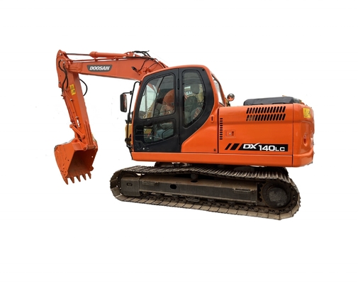 Excavadora Doosan DX140LC com motor original e cilindro hidráulico Liyuan do Japão