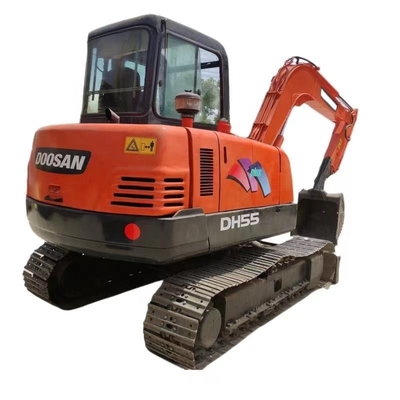 Doosan DH55 Digger usado 68kw Máquina de pintura original do Japão Peso 5500 kg a preços acessíveis