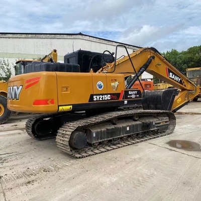 Excavadora Sany de 20 toneladas usada SY215C com pintura original e cilindro hidráulico Liyuan