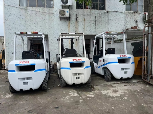 TCM usado mais seguro 3 toneladas 3,5 toneladas diesel empilhadeira com motor ISUZU YANMAR MISUBISHI FD30