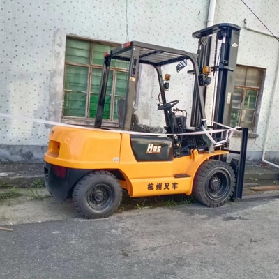 Em boas condições HANGCHA H35 3,5 toneladas caminhão de transporte de paletes a diesel com largura de garfo de 1100 mm