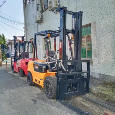 Em boas condições HANGCHA H35 3,5 toneladas caminhão de transporte de paletes a diesel com largura de garfo de 1100 mm