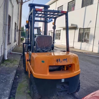 Em boas condições HANGCHA H35 3,5 toneladas caminhão de transporte de paletes a diesel com largura de garfo de 1100 mm