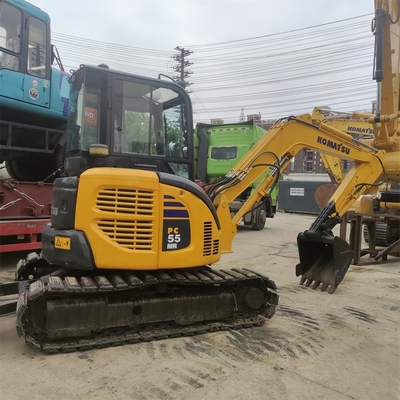 Mini escavadeira japonesa Komatsu PC55MR de 5,5 toneladas de segunda mão com bomba hidráulica original