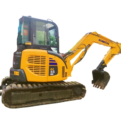 Melhor escavadeira de 5 toneladas Komatsu PC55 com 0-2000 horas de trabalho e bomba hidráulica