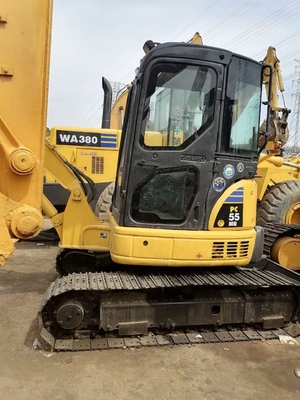 Melhor escavadeira de 5 toneladas Komatsu PC55 com 0-2000 horas de trabalho e bomba hidráulica