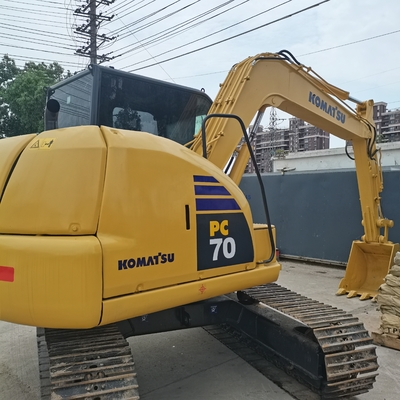 Escavação original de pintura de segunda mão Komatsu PC70 com poucas horas de trabalho e motor