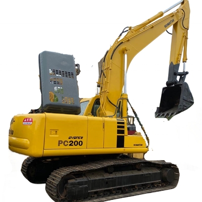Excavadora usada Komatsu PC200-6 com sistema hidráulico avançado 19400 KG Peso da máquina