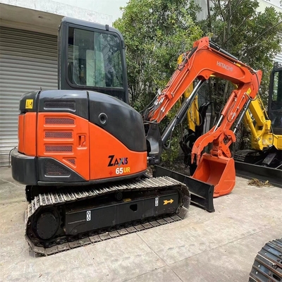 Mini-excavadora usada de 6 toneladas com 95% Japão Hitachi ZX65UR e Outro cilindro hidráulico