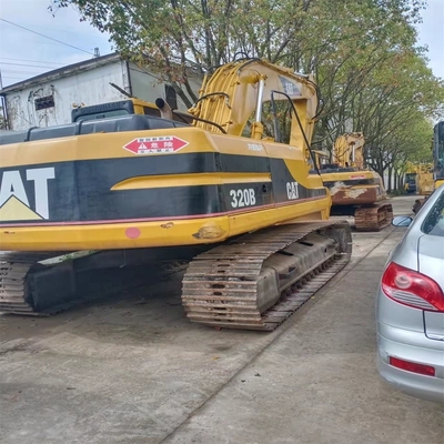 Máquinas de moagem de terra de segunda mão Cat 320B Excavadora Caterpillar com cor original