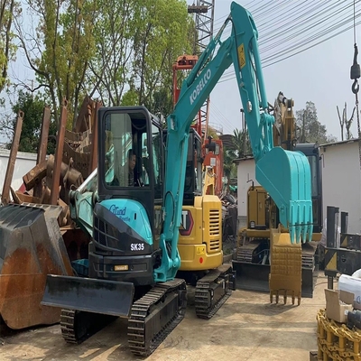 Em bom estado Kobelco SK35 escavadeira hidráulica com 3,5 toneladas de peso operacional