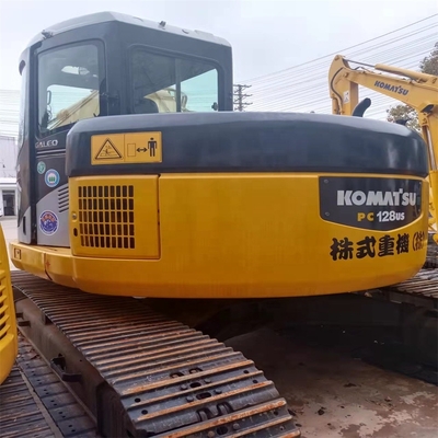 Excavadora usada Komatsu PC128US em excelente estado cor original para construção