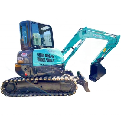 Mini escavadeira Kobelco SK55SR de segunda mão 5,5 toneladas Cabina usada 0-2000 Horas de trabalho