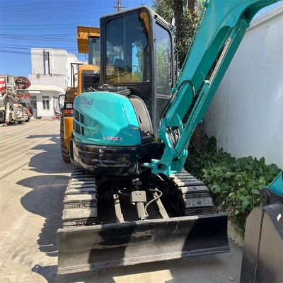 Mini escavadeira Kobelco SK55SR de segunda mão 5,5 toneladas Cabina usada 0-2000 Horas de trabalho
