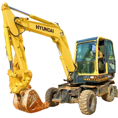 Excavadora de rodas de 6 toneladas para projetos de construção