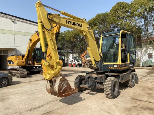 Excavadora de rodas de 6 toneladas para projetos de construção