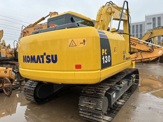 Bom estado Komatsu PC130 escavadeira escavadeira de segunda mão com poucas horas de trabalho