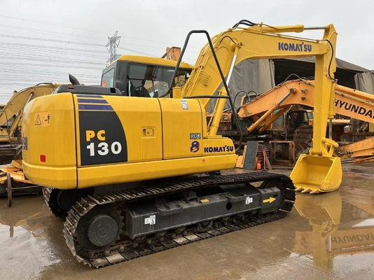 Bom estado Komatsu PC130 escavadeira escavadeira de segunda mão com poucas horas de trabalho
