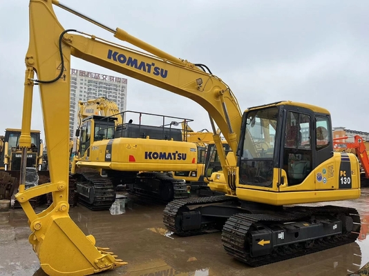 Bom estado Komatsu PC130 escavadeira escavadeira de segunda mão com poucas horas de trabalho