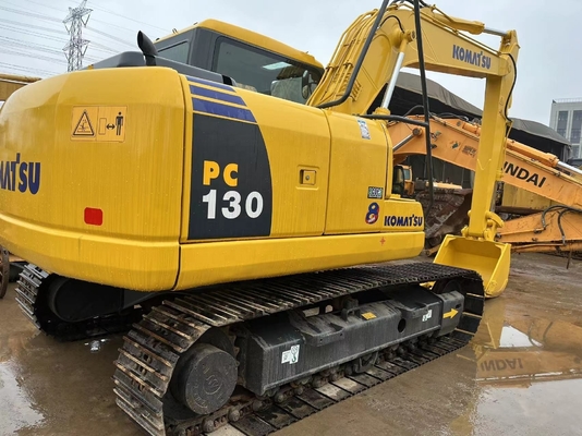 Bom estado Komatsu PC130 escavadeira escavadeira de segunda mão com poucas horas de trabalho