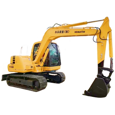 Excavadora Komatsu PC60 importada do Japão, com motor original e baixa duração de trabalho