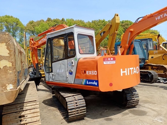 Motor Quancai HITACHI EX60 Excavadora 6 Ton Crawler Digger com capacidade de balde de 0,32m3