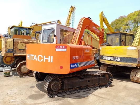 Motor Quancai HITACHI EX60 Excavadora 6 Ton Crawler Digger com capacidade de balde de 0,32m3