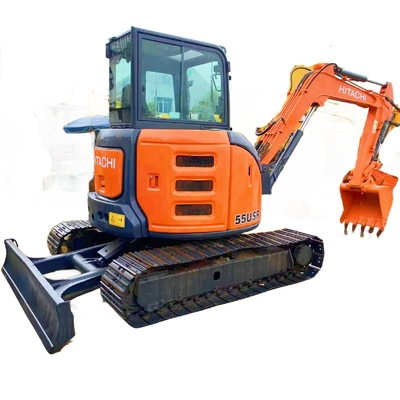 Alta Eficiência de Trabalho HITACHI ZX55USR Mini Excavadora 5,5 toneladas Peso Operativo Usado