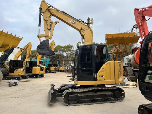 Excavadora mini Caterpillar 307.5 usada do Japão Horas baixas e 7500 KG peso da máquina