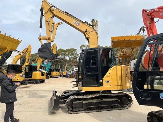 Excavadora mini Caterpillar 307.5 usada do Japão Horas baixas e 7500 KG peso da máquina
