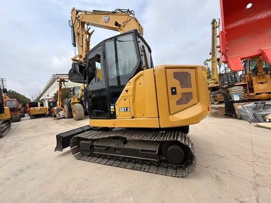 Excavadora mini Caterpillar 307.5 usada do Japão Horas baixas e 7500 KG peso da máquina